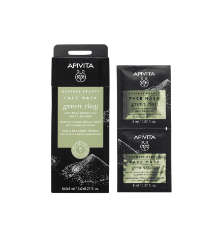 Apivita Mascarilla Express Limpieza Arcilla Verde 2 Unidades