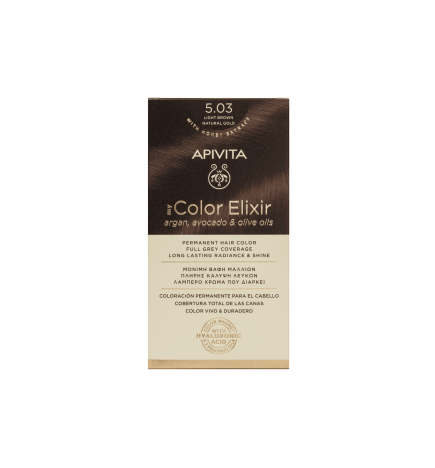 Apivita Color Elixir 5.03 Castaño Claro Natural Dorado