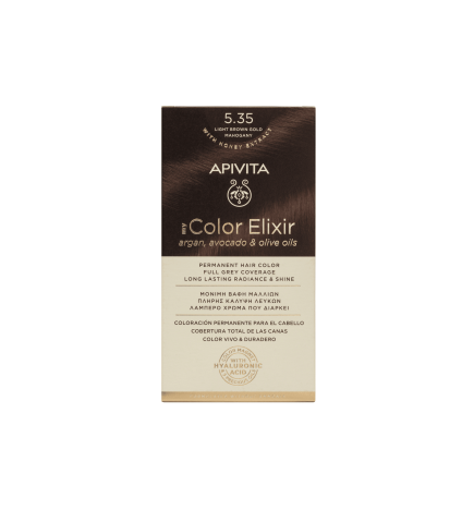 Apivita Color Elixir 5.35 Castaño Claro Dorado Caoba