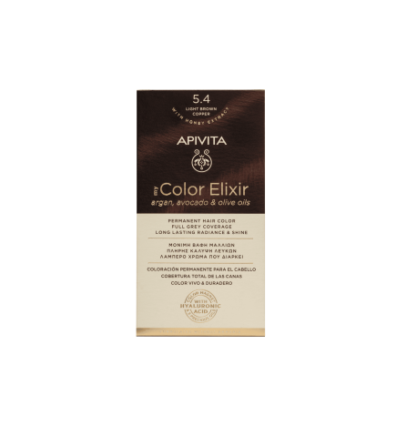 Apivita Color Elixir 5.4 Castaño Claro Cobrizo
