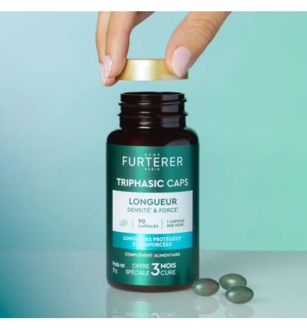 Rene Furterer Triphasic Grow Cápsulas Largos Densidad Y Fuerza  90 Cápsulas