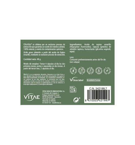 Vitae Oliovita 60 Cápsulas