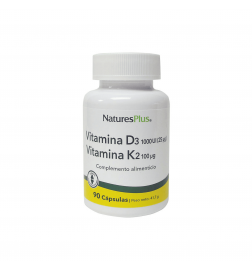 NaturesPlus Vitamina D3 y Vitamina K2 90 Cápsulas
