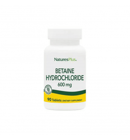 NaturesPlus Betaina HCL 600mg 90 Cápsulas