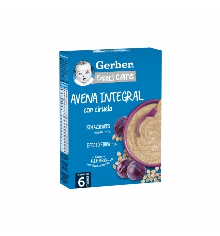 GERBER Expertcare Avena Integral con Ciruela 250g