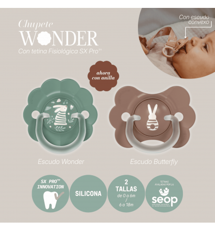 Suavinex Selection Wonder Butterfly Chupete Silicona SX Pro Fisiologico Simetruco 0-6m 1U