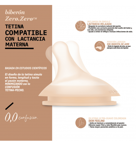 Suavinex Zero.Zero Tetina M Silicona Ultra Soft Fair 3m 1U