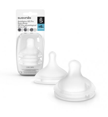 Suavinex Tetina L Silicona Fisiológica SX Pro 6m 2U