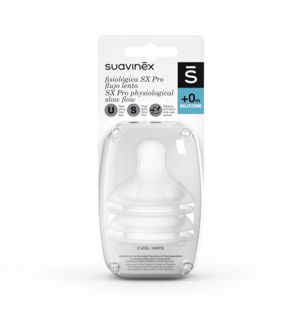 Suavinex Tetina S Silicona Fisiológica SX Pro 0m 2U