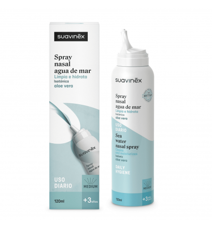 Suavinex Spray Nasal Agua de Mar Isotonica Higiene Diaria 120ml +3A